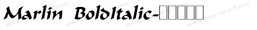 Marlin BoldItalic字体转换